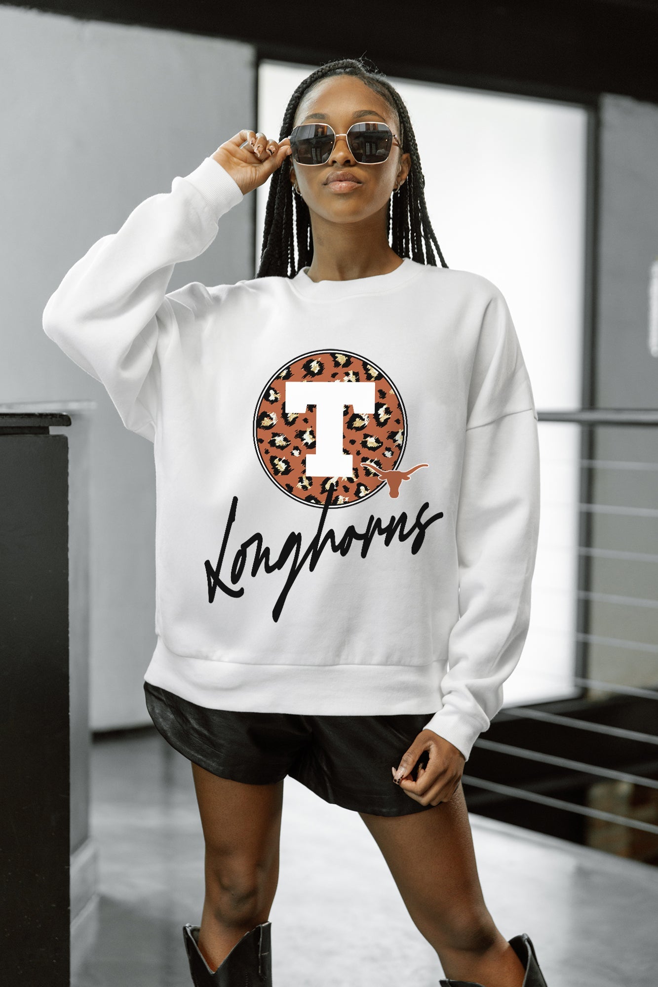 TEXAS LONGHORNS WILD BREAKTHROUGH PREMIUM FLEECE CREWNECK PULLOVER