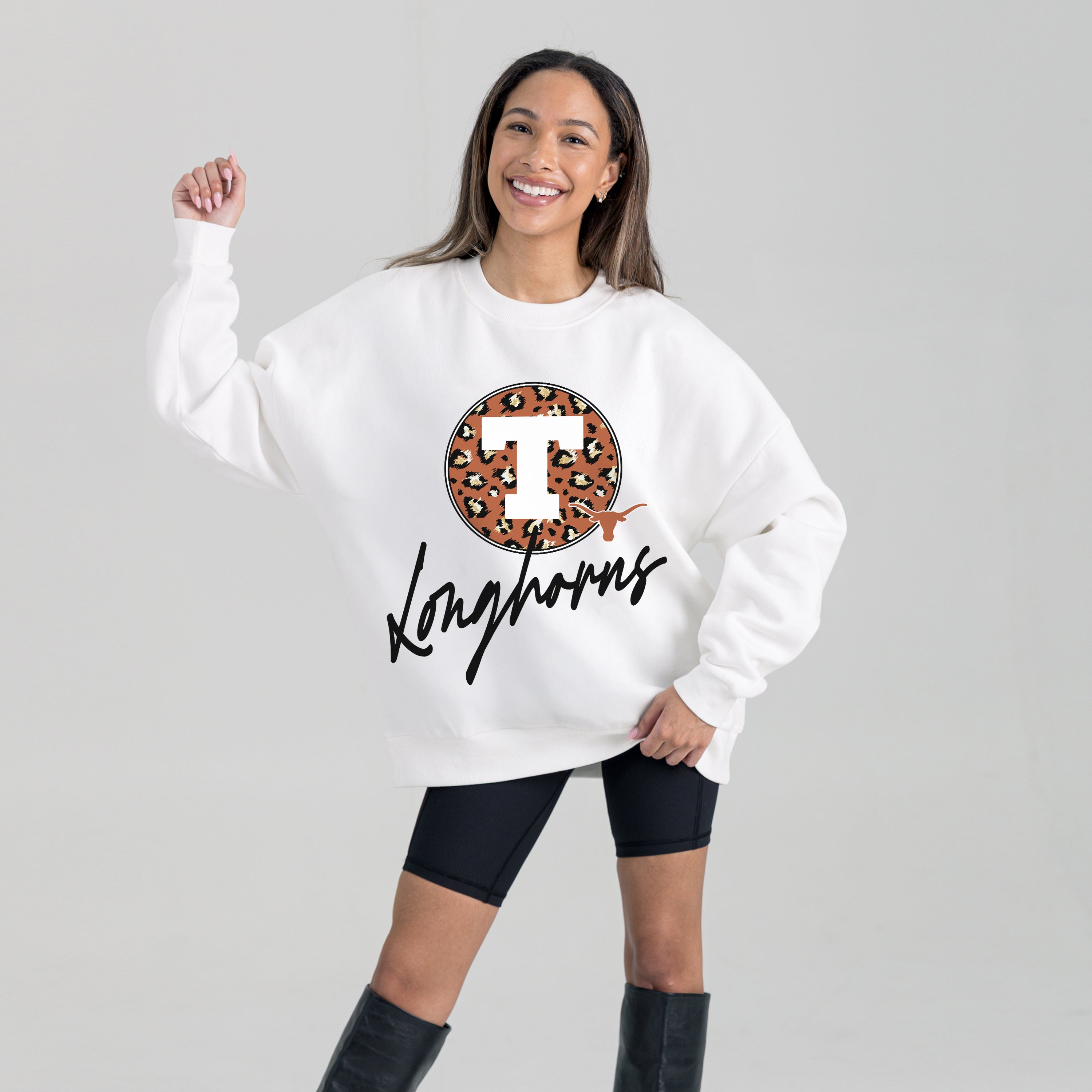 TEXAS LONGHORNS WILD BREAKTHROUGH PREMIUM FLEECE CREWNECK PULLOVER