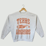 TEXAS LONGHORNS PENNANT PRIDE PREMIUM FLEECE DROP SHOULDER CREWNECK PULLOVER