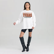 TEXAS LONGHORNS ALUMNI ERA PREMIUM DROP SHOULDER FLEECE CREWNECK PULLOVER