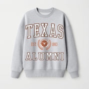 TEXAS LONGHORNS DEGREE UNLOCKED PREMIUM DROP SHOULDER FLEECE CREWNECK PULLOVER