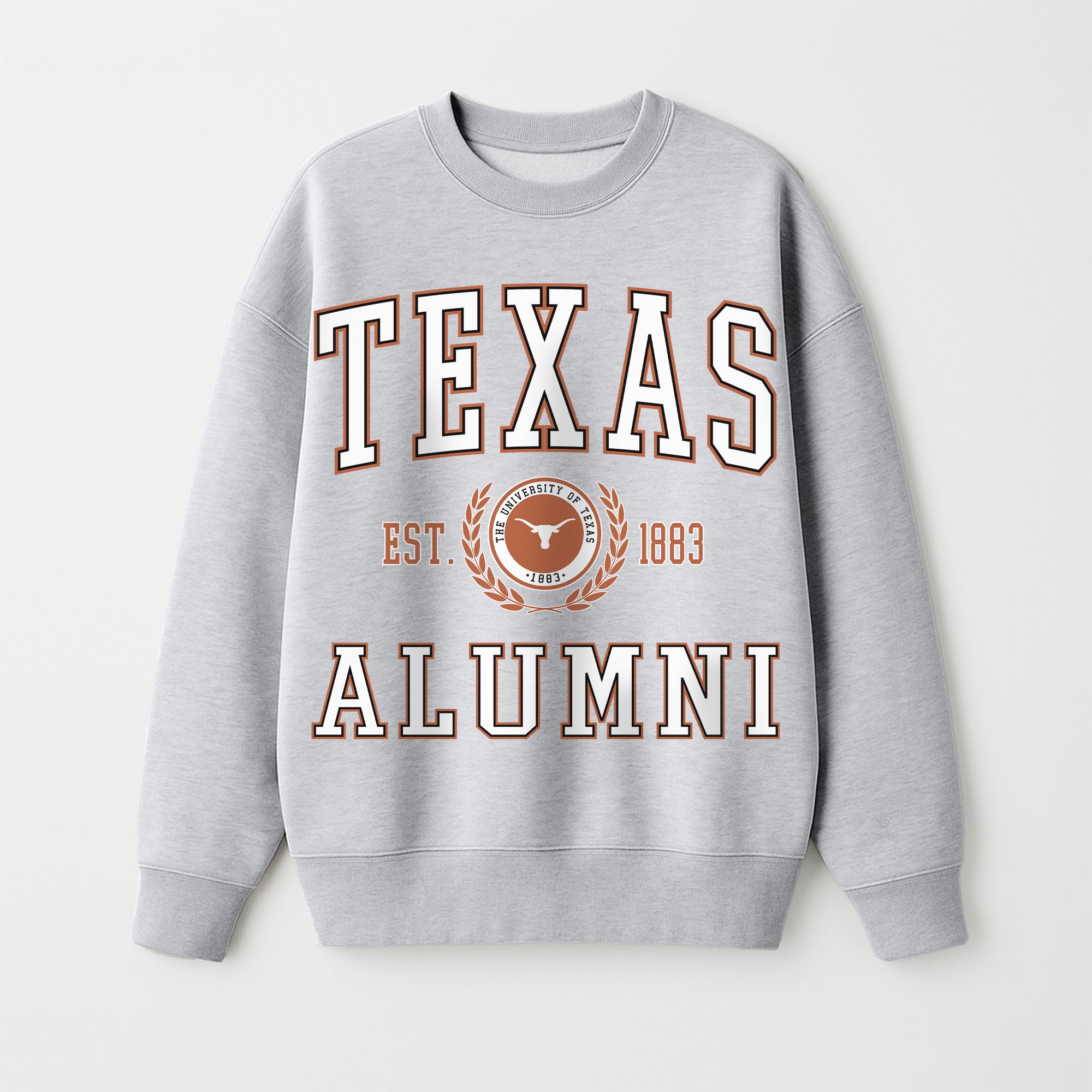 TEXAS LONGHORNS DEGREE UNLOCKED PREMIUM DROP SHOULDER FLEECE CREWNECK PULLOVER