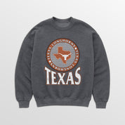 TEXAS LONGHORNS SATURDAY SEAL PREMIUM FLEECE DROP SHOULDER CREWNECK PULLOVER