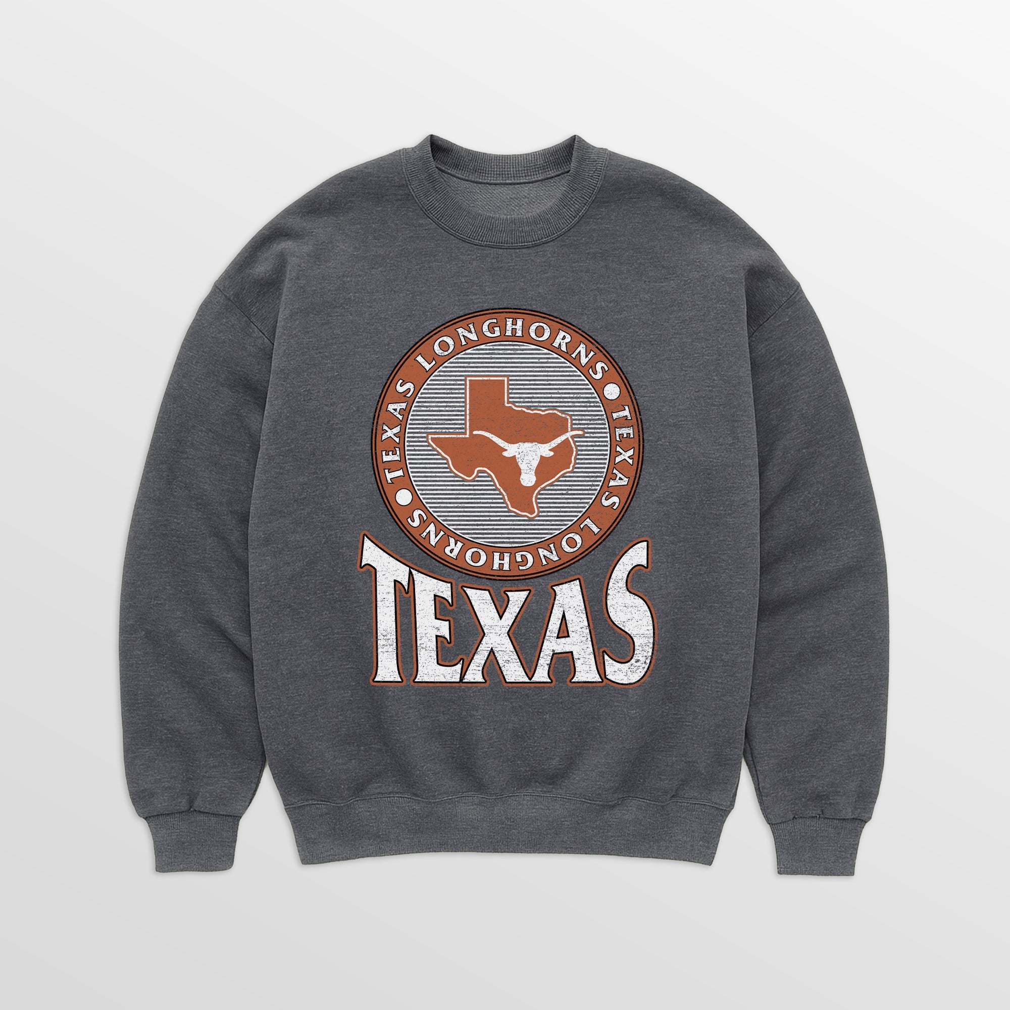 TEXAS LONGHORNS SATURDAY SEAL PREMIUM FLEECE DROP SHOULDER CREWNECK PULLOVER