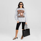 TEXAS LONGHORNS GAME ON PREMIUM FLEECE DROP SHOULDER CREWNECK PULLOVER