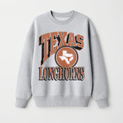 TEXAS LONGHORNS GAME ON PREMIUM FLEECE DROP SHOULDER CREWNECK PULLOVER
