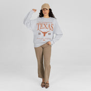 TEXAS LONGHORNS INSTANT CLASSIC PREMIUM FLEECE DROP SHOULDER CREWNECK PULLOVER