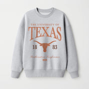 TEXAS LONGHORNS INSTANT CLASSIC PREMIUM FLEECE DROP SHOULDER CREWNECK PULLOVER