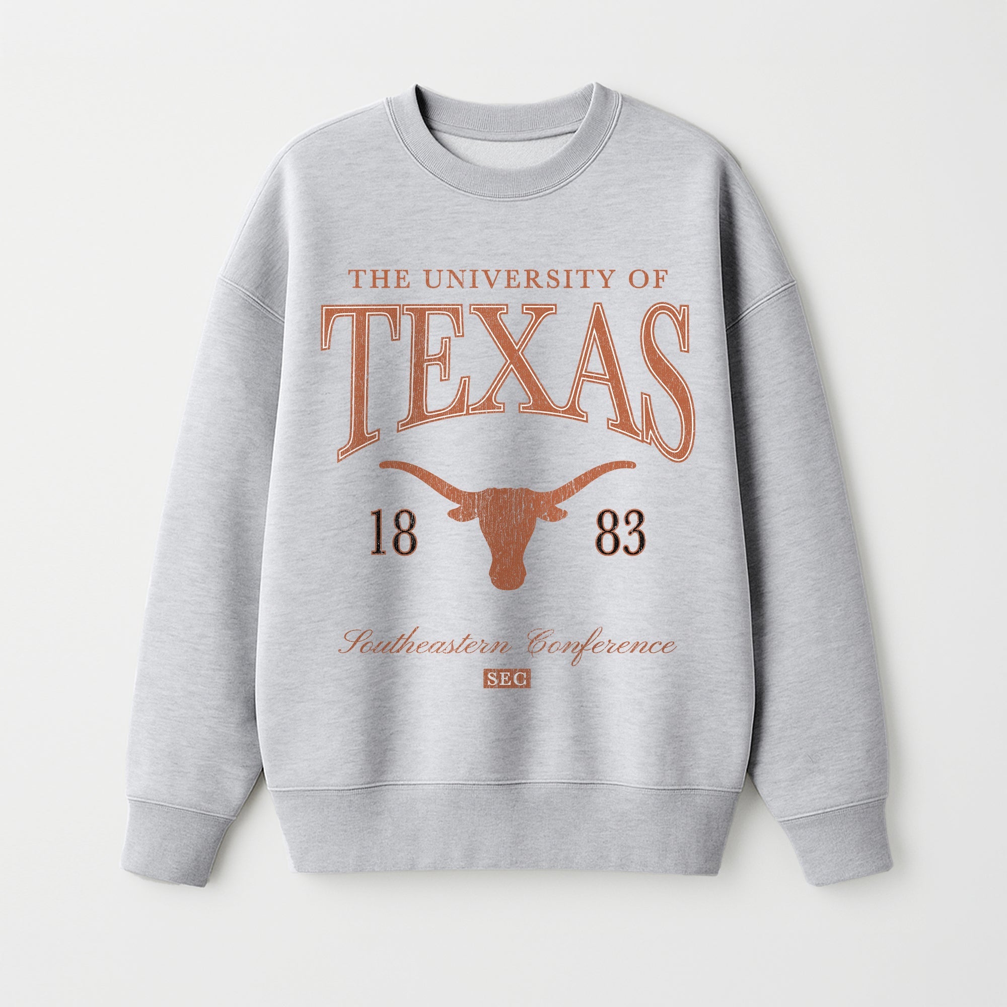 TEXAS LONGHORNS INSTANT CLASSIC PREMIUM FLEECE DROP SHOULDER CREWNECK PULLOVER