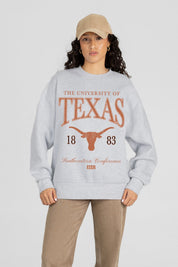 TEXAS LONGHORNS INSTANT CLASSIC PREMIUM FLEECE DROP SHOULDER CREWNECK PULLOVER