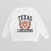 TEXAS LONGHORNS GOLD STANDARD PREMIUM FLEECE DROP SHOULDER CREWNECK PULLOVER