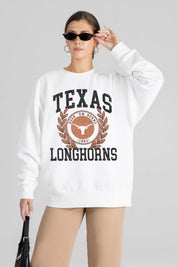 TEXAS LONGHORNS GOLD STANDARD PREMIUM FLEECE DROP SHOULDER CREWNECK PULLOVER
