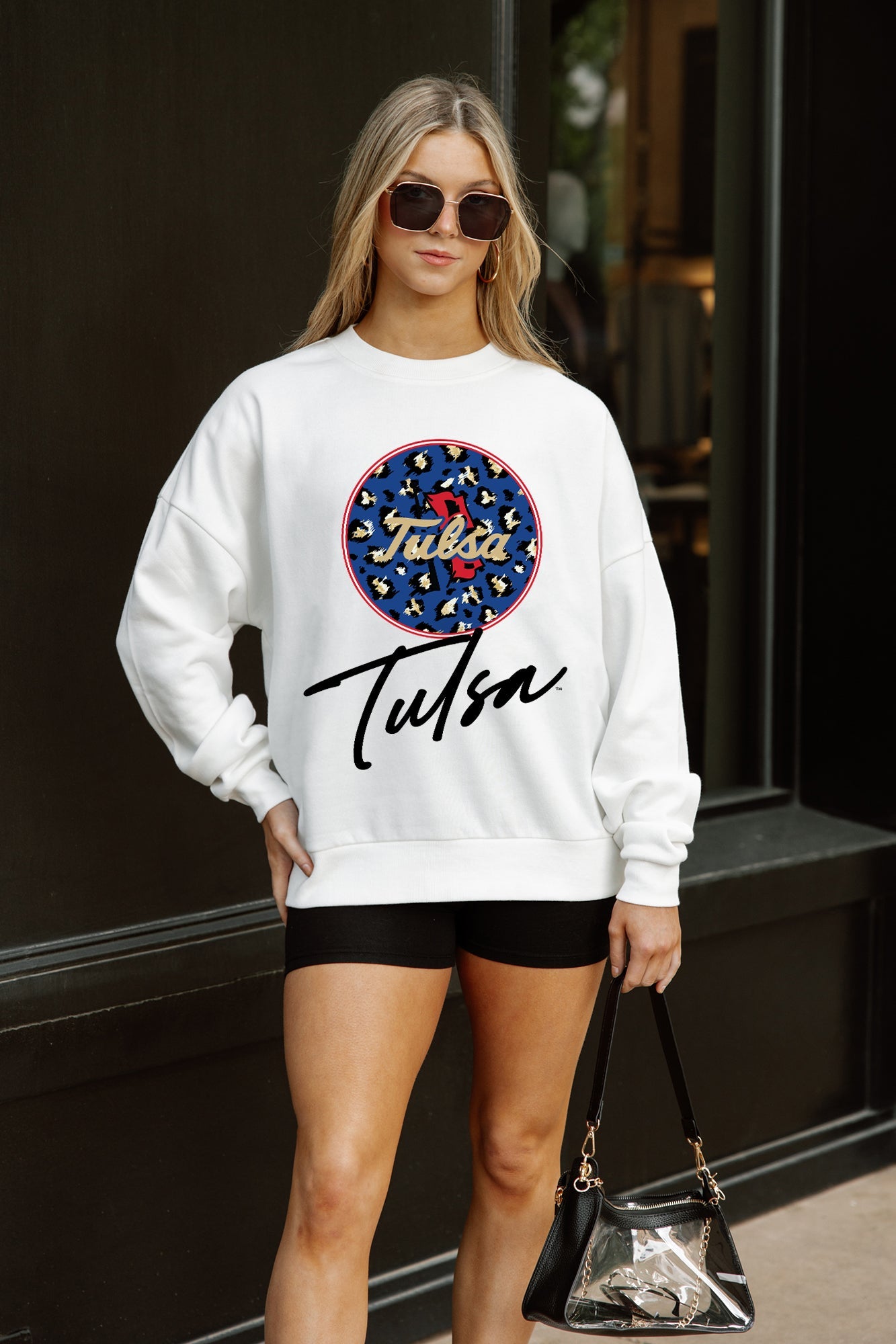 TULSA GOLDEN HURRICANE WILD BREAKTHROUGH PREMIUM FLEECE CREWNECK PULLOVER