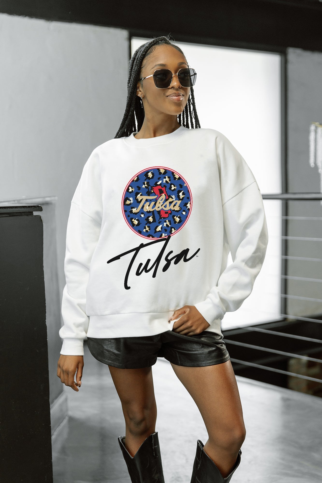 TULSA GOLDEN HURRICANE WILD BREAKTHROUGH PREMIUM FLEECE CREWNECK PULLOVER