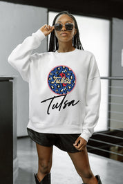 TULSA GOLDEN HURRICANE WILD BREAKTHROUGH PREMIUM FLEECE CREWNECK PULLOVER