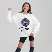 TULSA GOLDEN HURRICANE WILD BREAKTHROUGH PREMIUM FLEECE CREWNECK PULLOVER