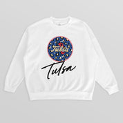 TULSA GOLDEN HURRICANE WILD BREAKTHROUGH PREMIUM FLEECE CREWNECK PULLOVER