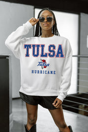 TULSA GOLDEN HURRICANE FREESTYLE PREMIUM FLEECE CREWNECK PULLOVER