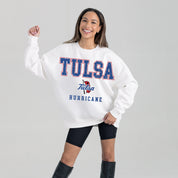 TULSA GOLDEN HURRICANE FREESTYLE PREMIUM FLEECE CREWNECK PULLOVER