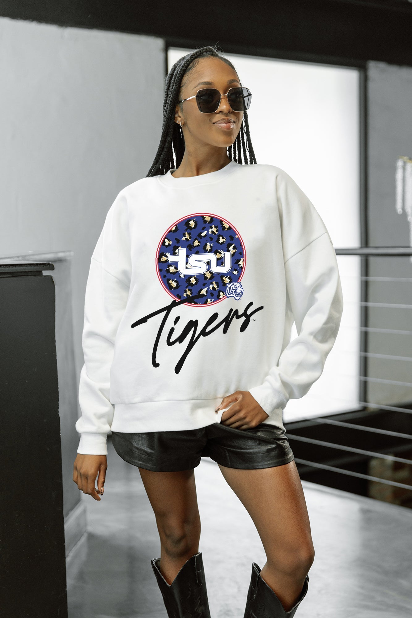 TENNESSEE STATE TIGERS WILD BREAKTHROUGH PREMIUM FLEECE CREWNECK PULLOVER