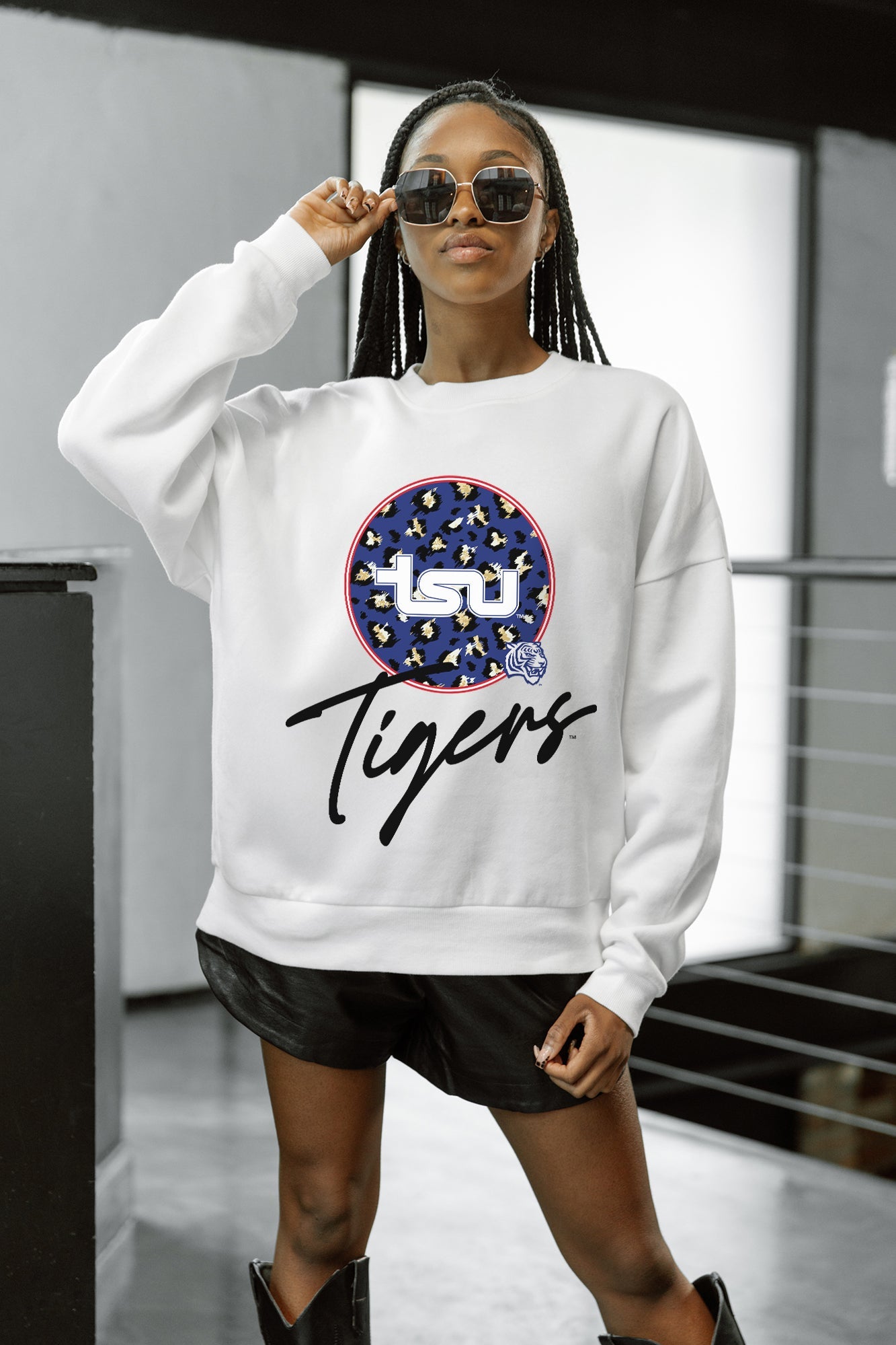 TENNESSEE STATE TIGERS WILD BREAKTHROUGH PREMIUM FLEECE CREWNECK PULLOVER