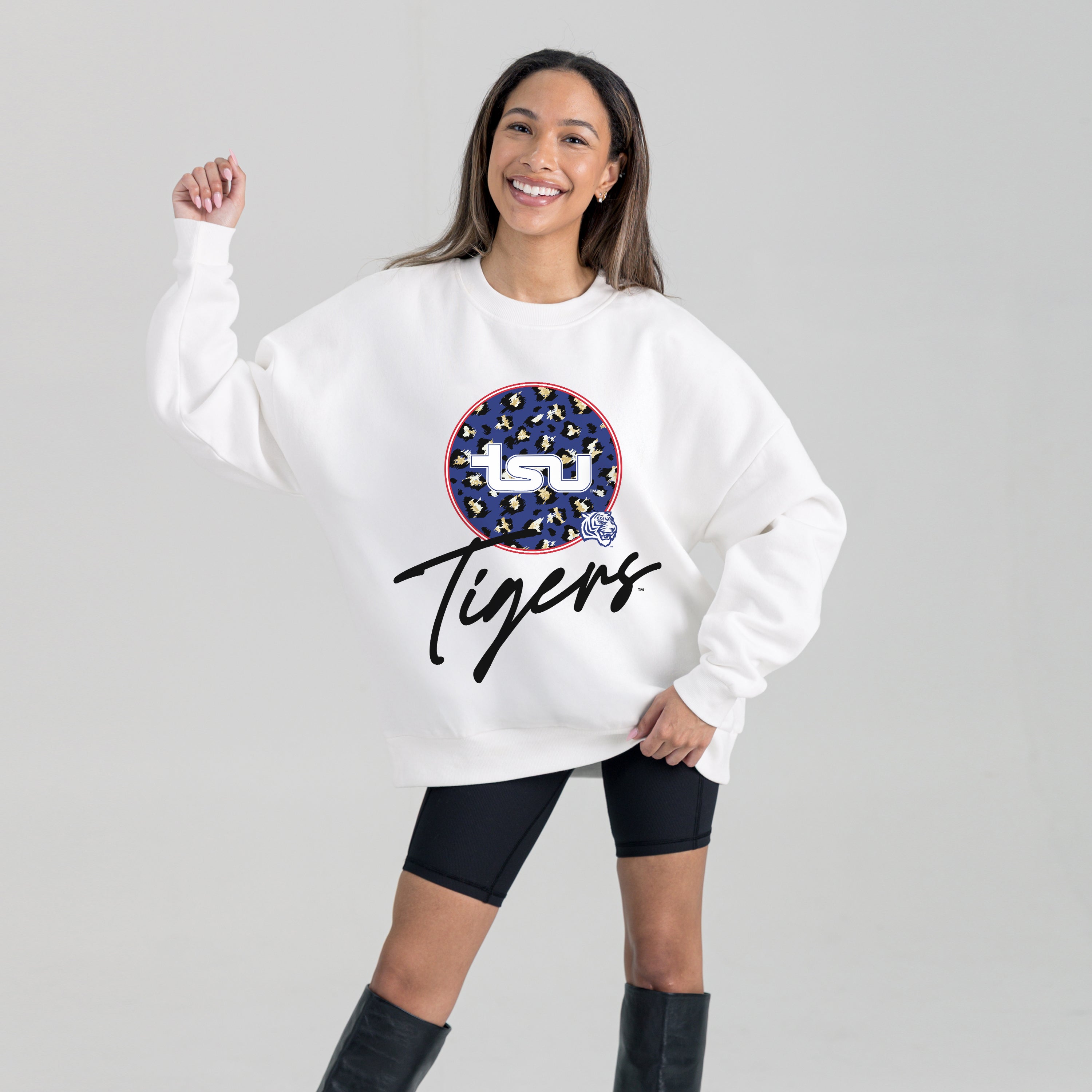 TENNESSEE STATE TIGERS WILD BREAKTHROUGH PREMIUM FLEECE CREWNECK PULLOVER