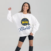 TOLEDO ROCKETS WILD BREAKTHROUGH PREMIUM FLEECE CREWNECK PULLOVER
