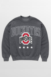 OHIO STATE BUCKEYES RISING STAR PREMIUM FLEECE CREWNECK PULLOVER