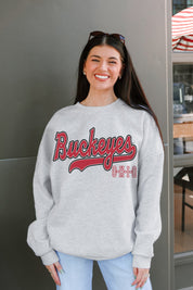 OHIO STATE BUCKEYES CLASSIC WIN PREMIUM FLEECE CREWNECK PULLOVER
