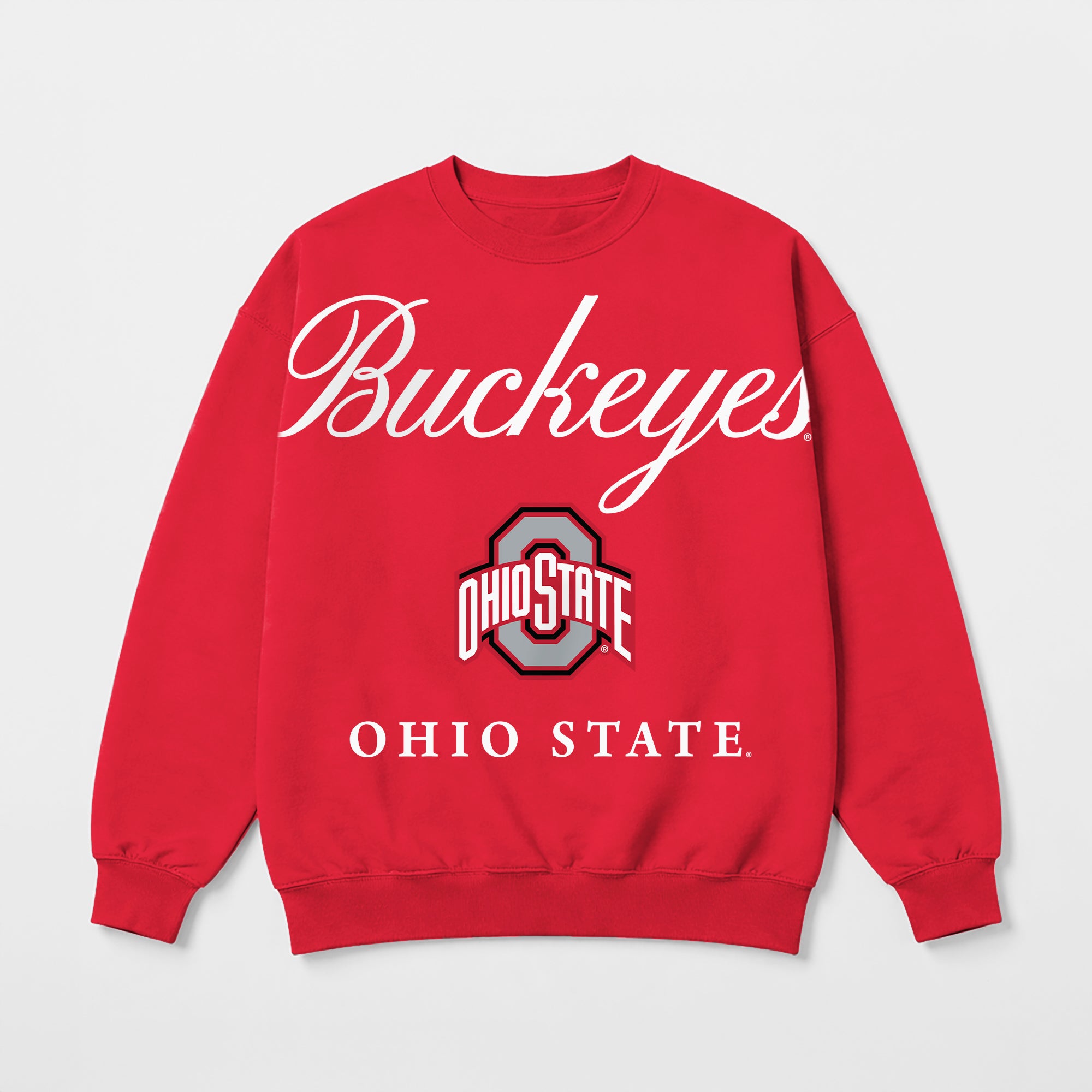 OHIO STATE BUCKEYES LEGACY CLUB PREMIUM FLEECE DROP SHOULDER CREWNECK PULLOVER