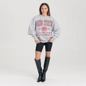 OHIO STATE BUCKEYES DEGREE UNLOCKED PREMIUM DROP SHOULDER FLEECE CREWNECK PULLOVER