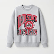 OHIO STATE BUCKEYES GAME ON PREMIUM FLEECE DROP SHOULDER CREWNECK PULLOVER