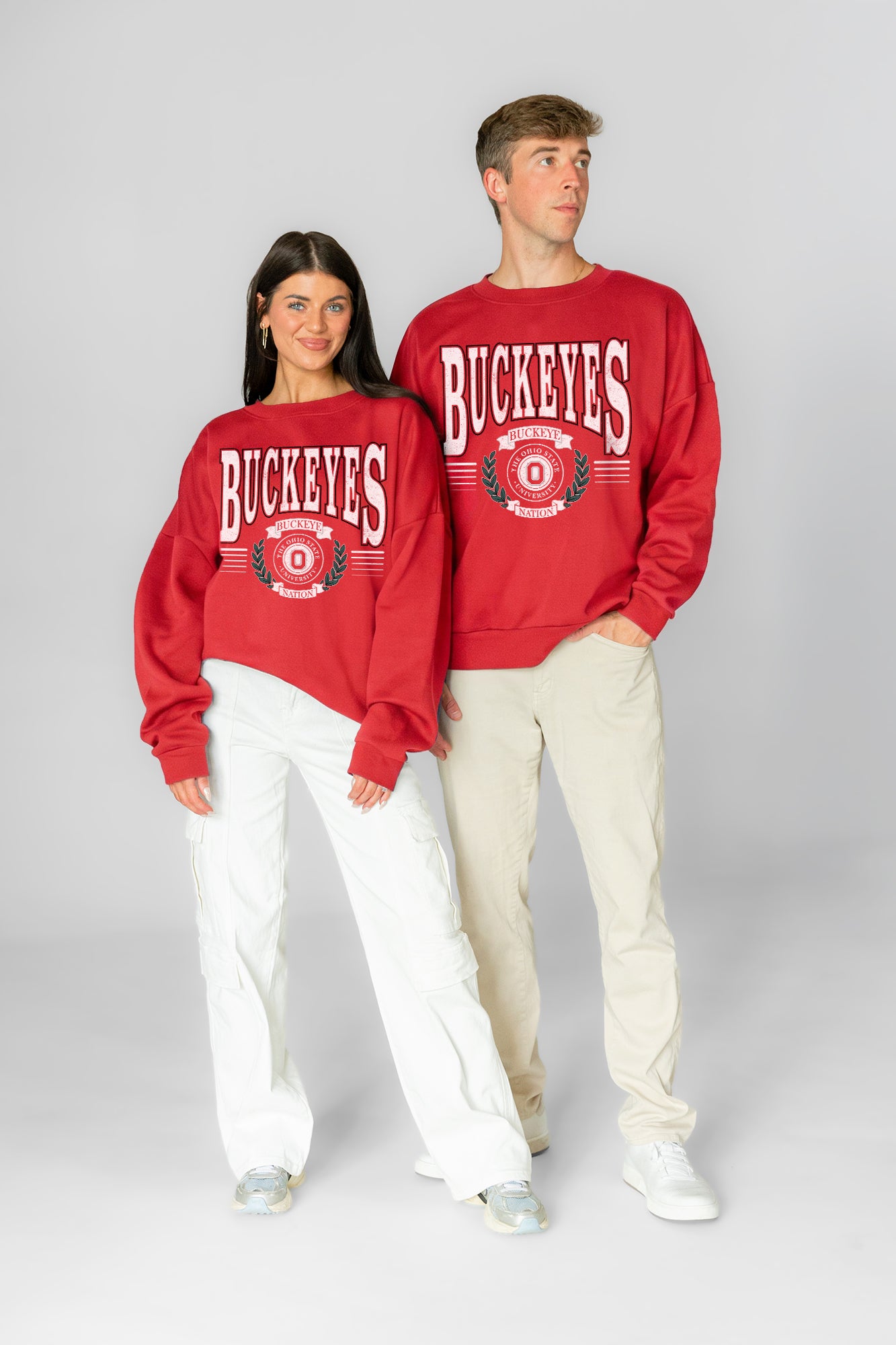 OHIO STATE BUCKEYES HONOR BOUND PREMIUM FLEECE CREWNECK PULLOVER