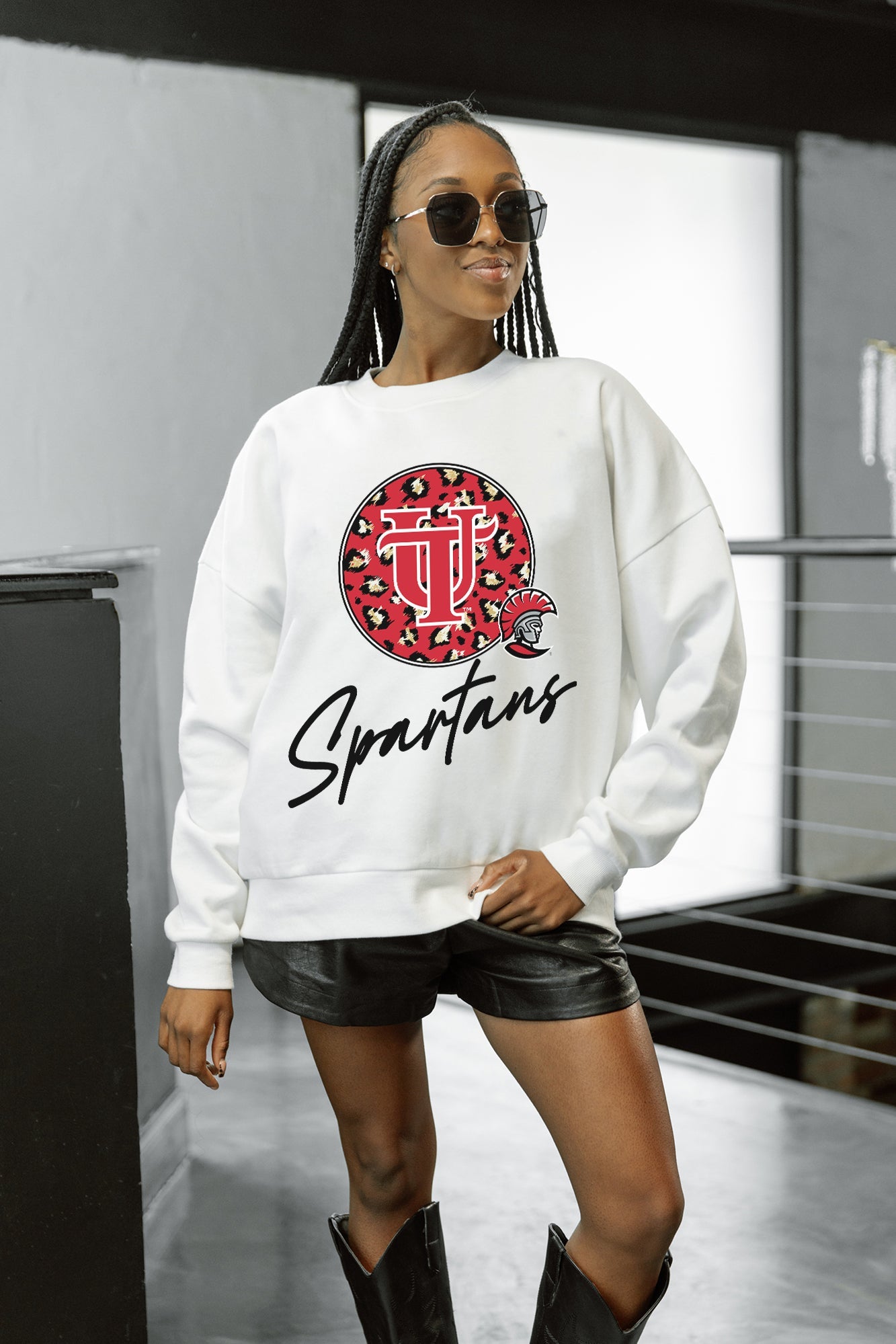 TAMPA SPARTANS WILD BREAKTHROUGH PREMIUM FLEECE CREWNECK PULLOVER