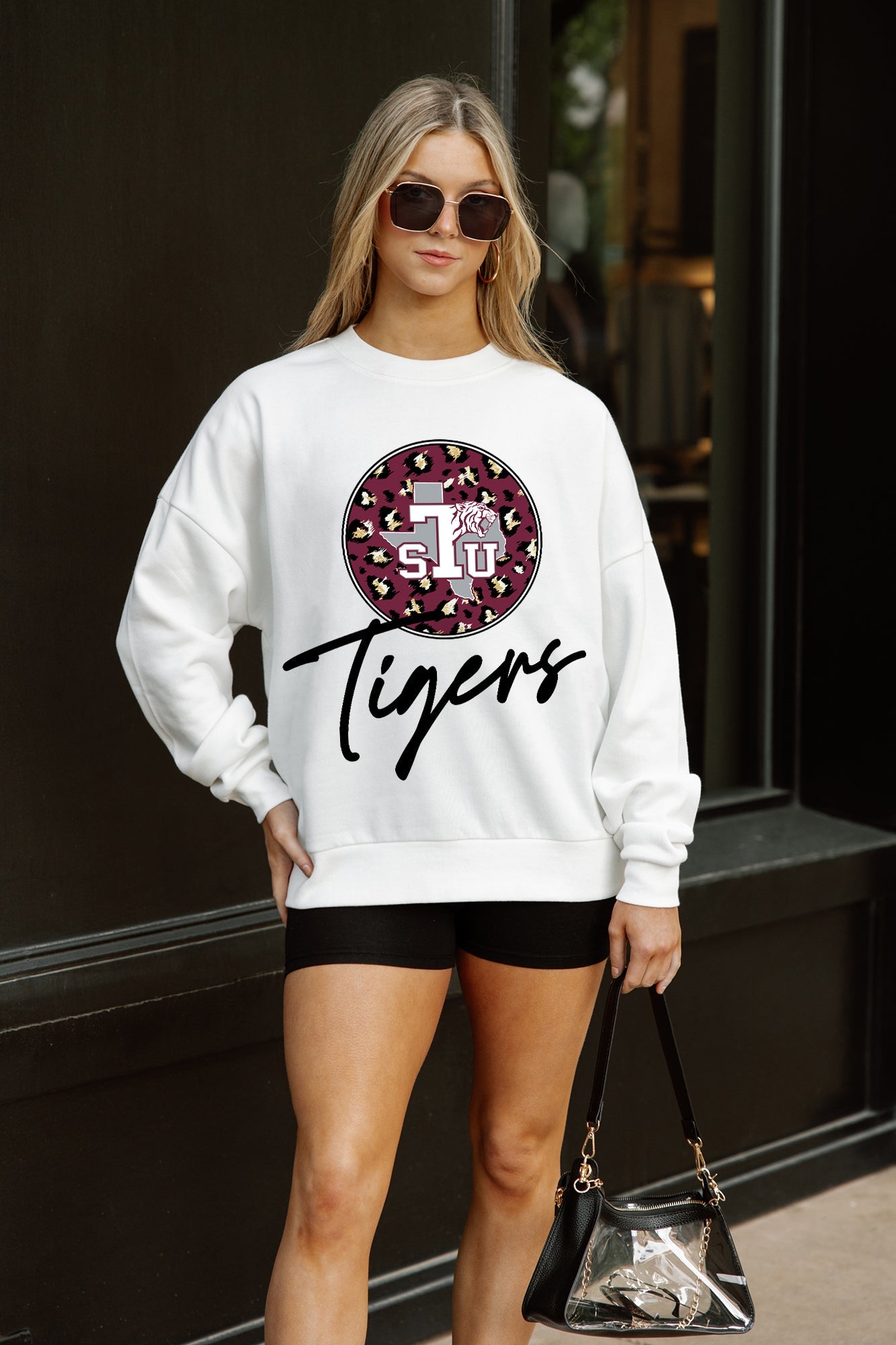 TEXAS SOUTHERN TIGERS WILD BREAKTHROUGH PREMIUM FLEECE CREWNECK PULLOVER