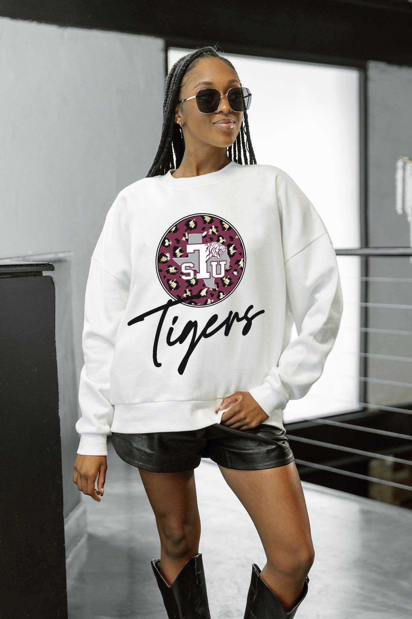 TEXAS SOUTHERN TIGERS WILD BREAKTHROUGH PREMIUM FLEECE CREWNECK PULLOVER