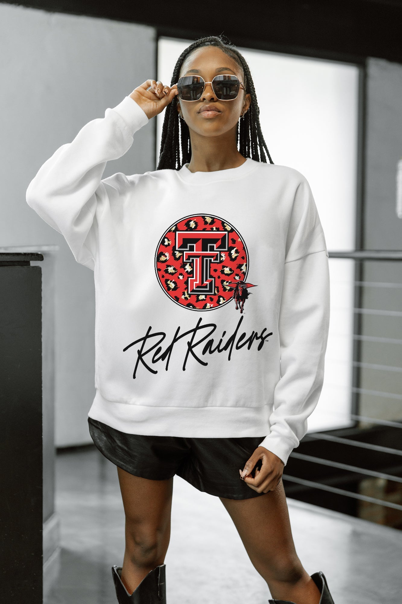 TEXAS TECH RED RAIDERS WILD BREAKTHROUGH PREMIUM FLEECE CREWNECK PULLOVER