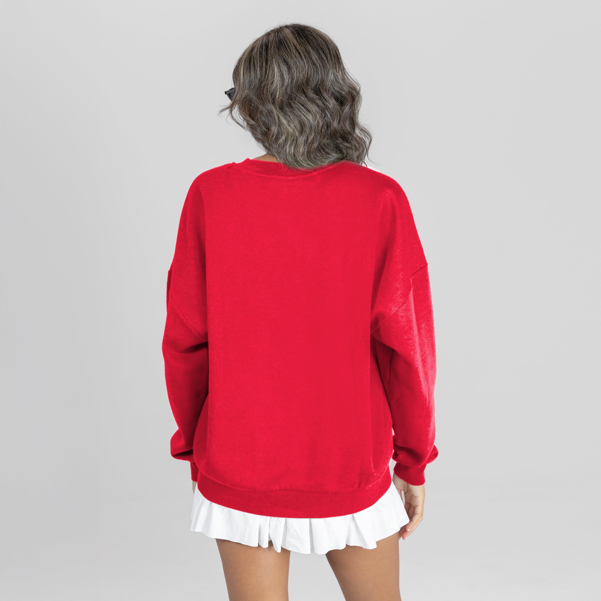 TEXAS TECH RED RAIDERS LEGACY CLUB PREMIUM FLEECE DROP SHOULDER CREWNECK PULLOVER