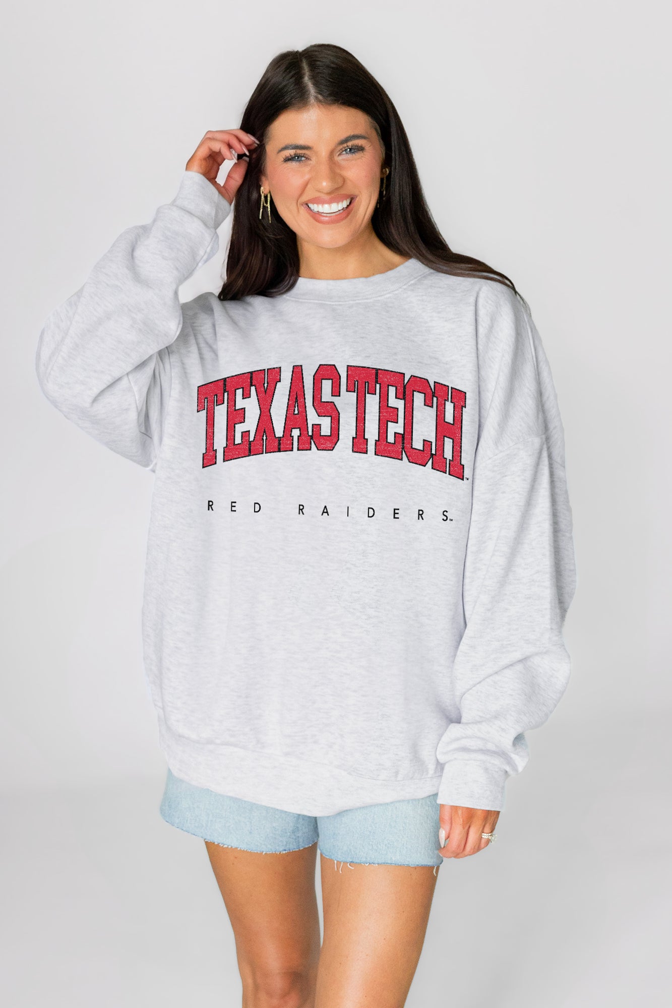 TEXAS TECH RED RAIDERS NEXT MOVE PREMIUM FLEECE UNISEX CREWNECK PULLOVER