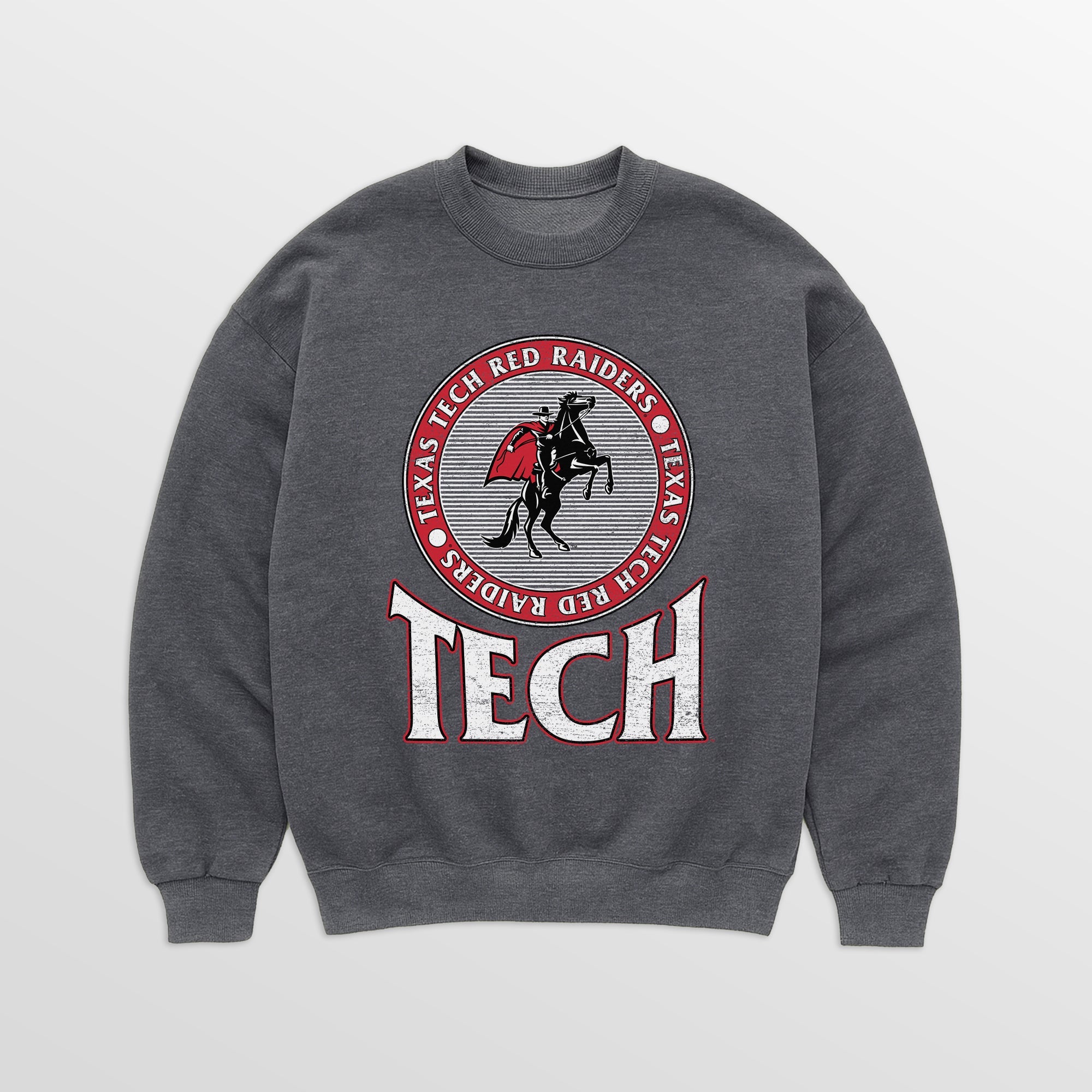 TEXAS TECH RED RAIDERS SATURDAY SEAL PREMIUM FLEECE DROP SHOULDER CREWNECK PULLOVER