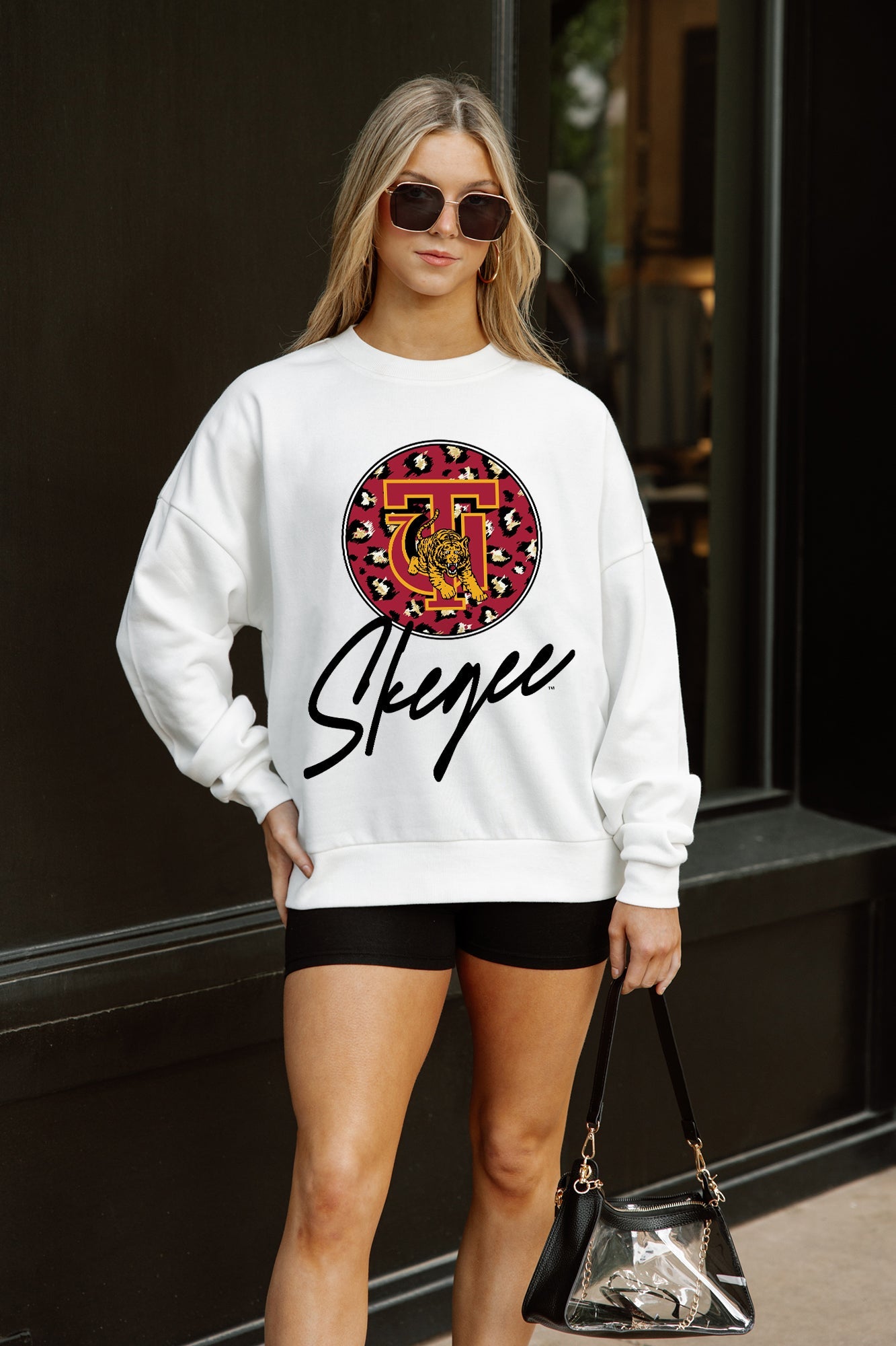 TUSKEGEE GOLDEN TIGERS WILD BREAKTHROUGH PREMIUM FLEECE CREWNECK PULLOVER