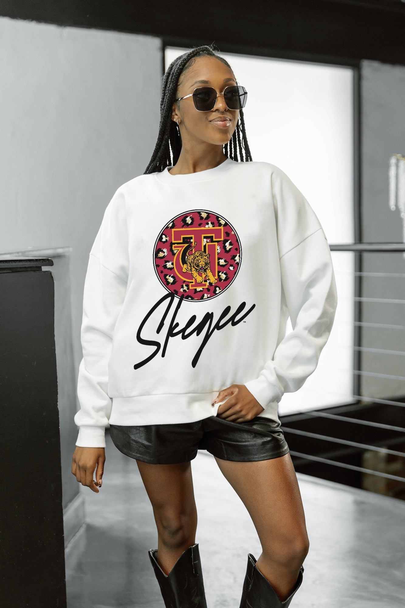TUSKEGEE GOLDEN TIGERS WILD BREAKTHROUGH PREMIUM FLEECE CREWNECK PULLOVER