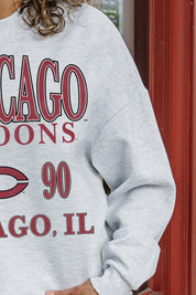 U CHICAGO MAROONS ALLEGIANCE PREMIUM FLEECE DROP SHOULDER CREWNECK PULLOVER