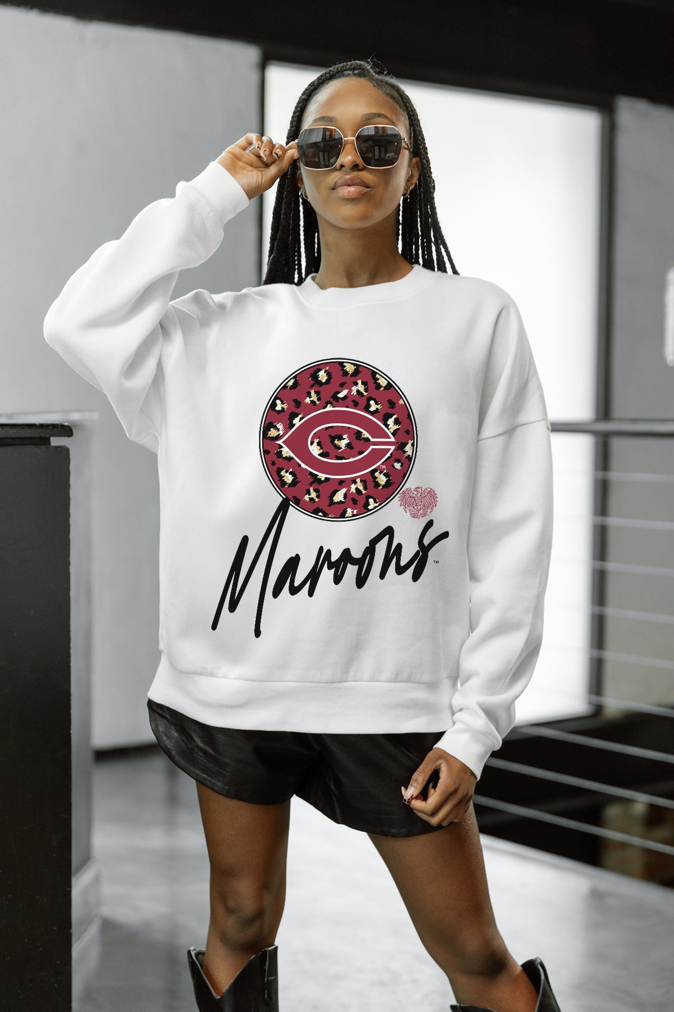 U CHICAGO MAROONS WILD BREAKTHROUGH PREMIUM FLEECE CREWNECK PULLOVER