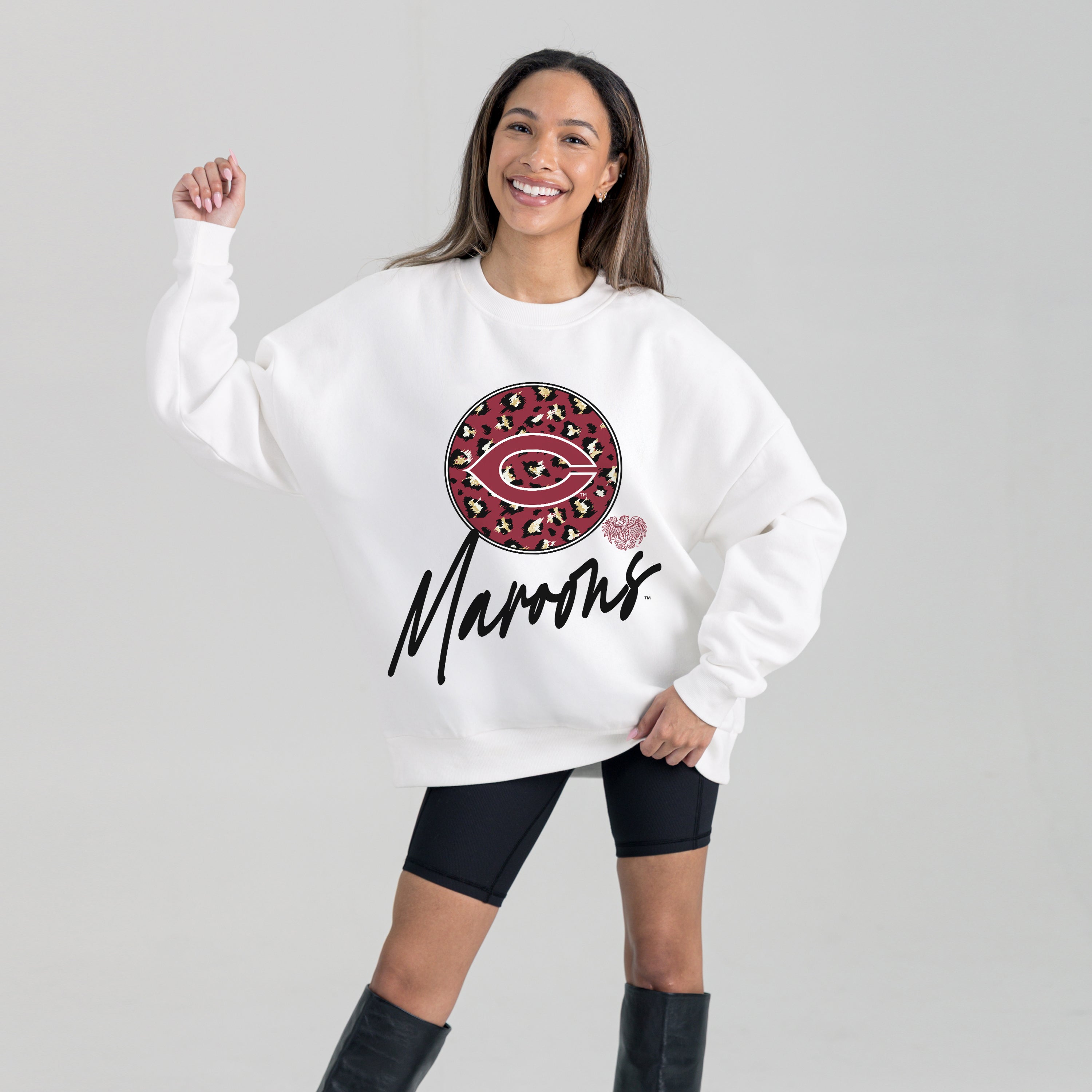 U CHICAGO MAROONS WILD BREAKTHROUGH PREMIUM FLEECE CREWNECK PULLOVER