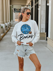 UCLA BRUINS GOING WILD PREMIUM FLEECE DROP SHOULDER CREWNECK PULLOVER