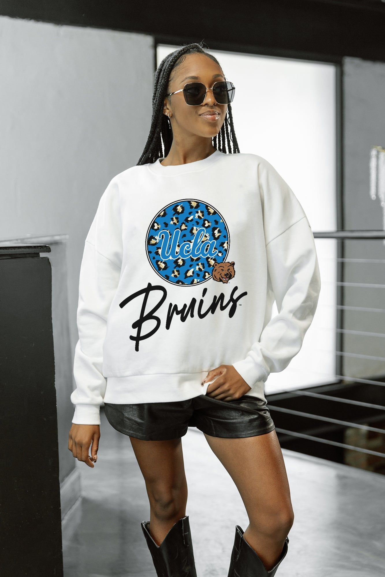 UCLA BRUINS WILD BREAKTHROUGH PREMIUM FLEECE CREWNECK PULLOVER