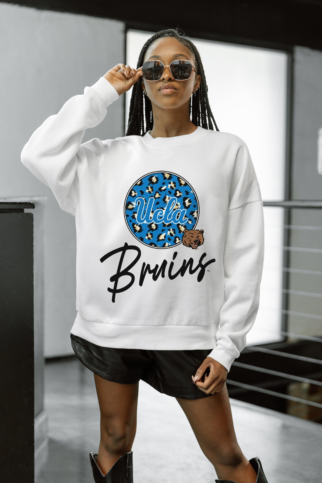 UCLA BRUINS WILD BREAKTHROUGH PREMIUM FLEECE CREWNECK PULLOVER