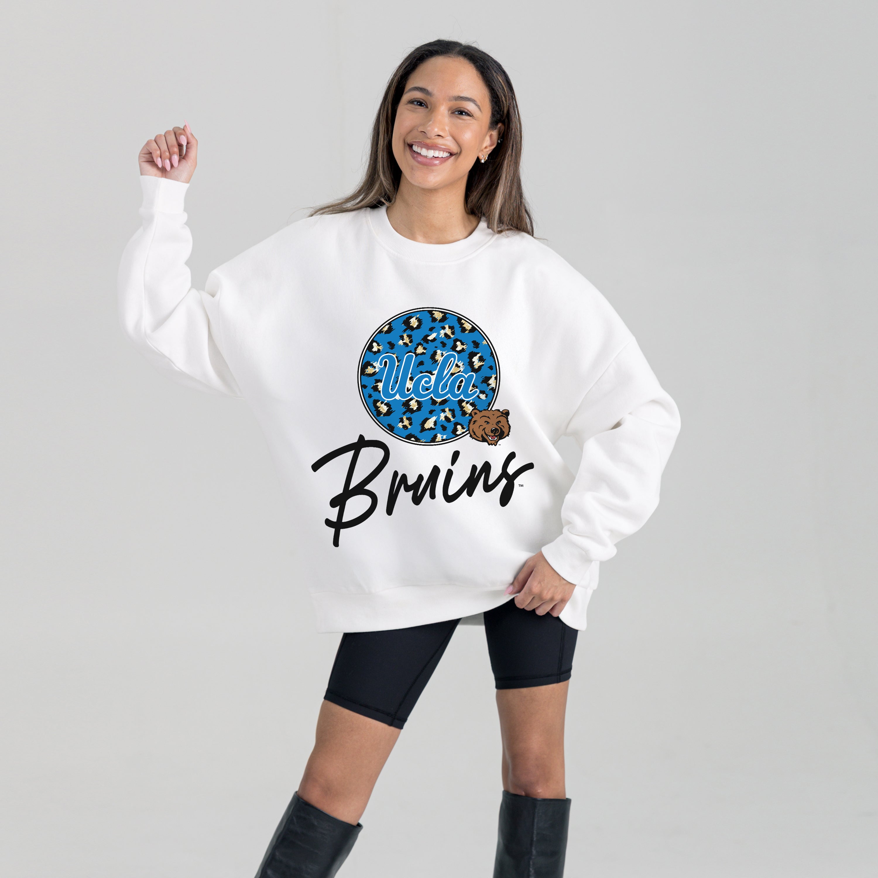 UCLA BRUINS WILD BREAKTHROUGH PREMIUM FLEECE CREWNECK PULLOVER