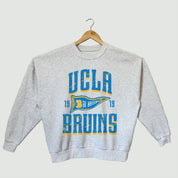 UCLA BRUINS PENNANT PRIDE PREMIUM FLEECE DROP SHOULDER CREWNECK PULLOVER